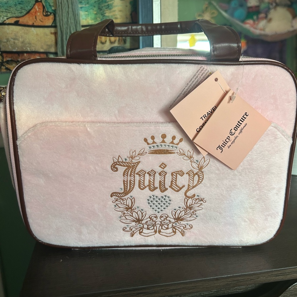Juicy Couture Pink and Brown Travel Bag